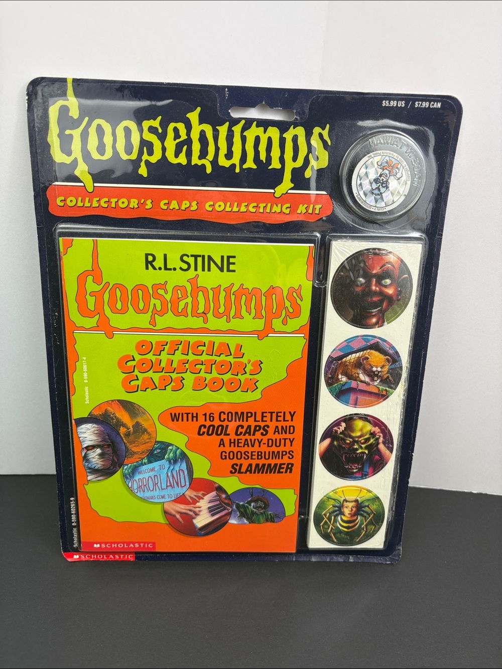 Scholastic Goosebumps Collector's Caps Collecting Kit 1995 R.L. Stine - Picture 1 of 10